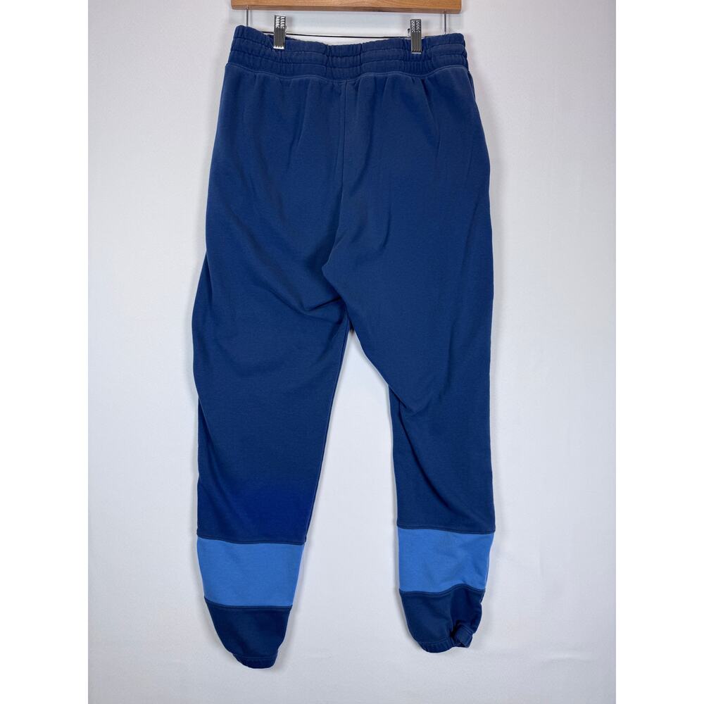Under Armour Mens Medium Loose Fit Cotton Blend Joggers Blue Colorblock Pants - Picture 2 of 10